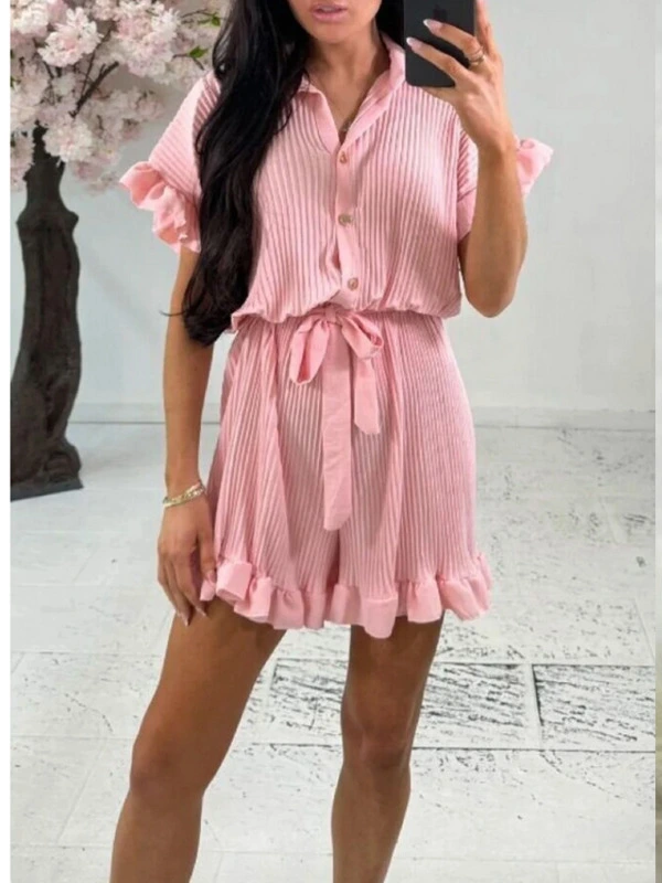 BABY PINK FRILL PLAYSUI