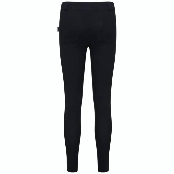 Ladies Black High Waist Trousers back to School Work Stretch Slim Super Skinny Pants black back