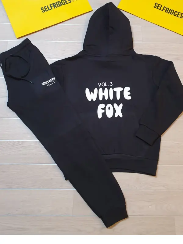 White Fox Sweatpants and Hoodie