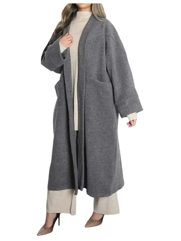 Womens Oversize Coat Grey - Coats and Jackets